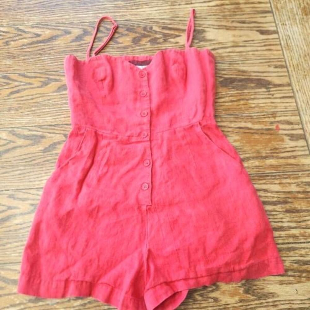 Reformation red romper sz 0